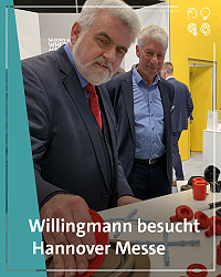Minister Willingmann besucht Aussteller aus Sachsen-Anhalt auf der Hannover Messe