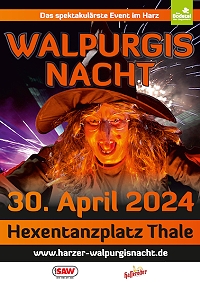 Walpurgisnacht im Harz auf dem Hexentanzplatz Thale!