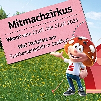 Mitmachzirkus für Kinder bei der Salzlandsparkasse in der Salzstadt Staßfurt