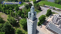 DrohnenflugFoto.de – Albinmüller-Turm der Aussichtsturm im Rotehornpark Magdeburg